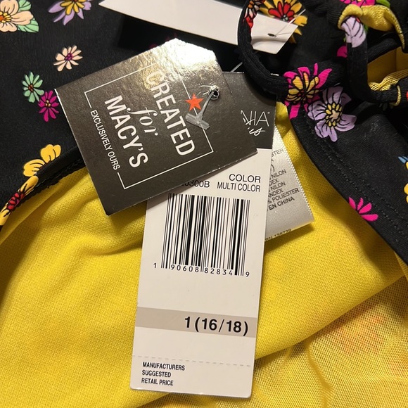 NWT CALIFORNIA WAVES BIKINI BOTTOM ONLY SIZE 16/18 Super Cute Floral Design - Picture 5 of 5